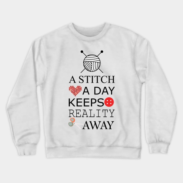 A stitch a day Crewneck Sweatshirt by hedehede